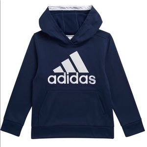 🆕 NWT Adidas Embroidered Logo Pullover Fleece Hoodie